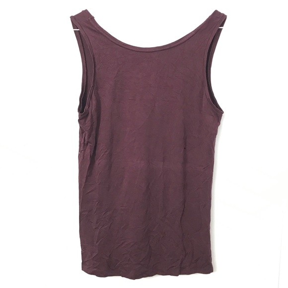 Majestic Filatures Burgundy Scoop Neck Tank Top - Picture 4 of 5